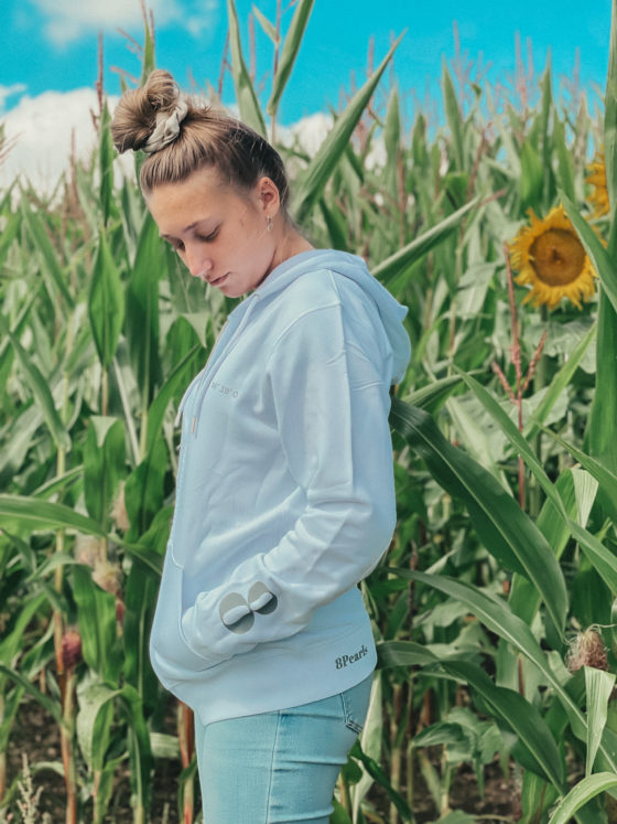 Pearl_1 Hoodie Sweatjacke - weiß